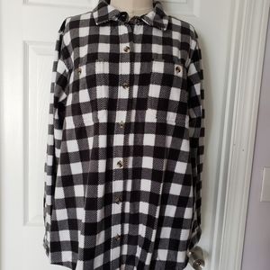 TIME /& TRU Women/'s Red Plaid Shirt with rolled sleeve cuffs Size M fits 8 10